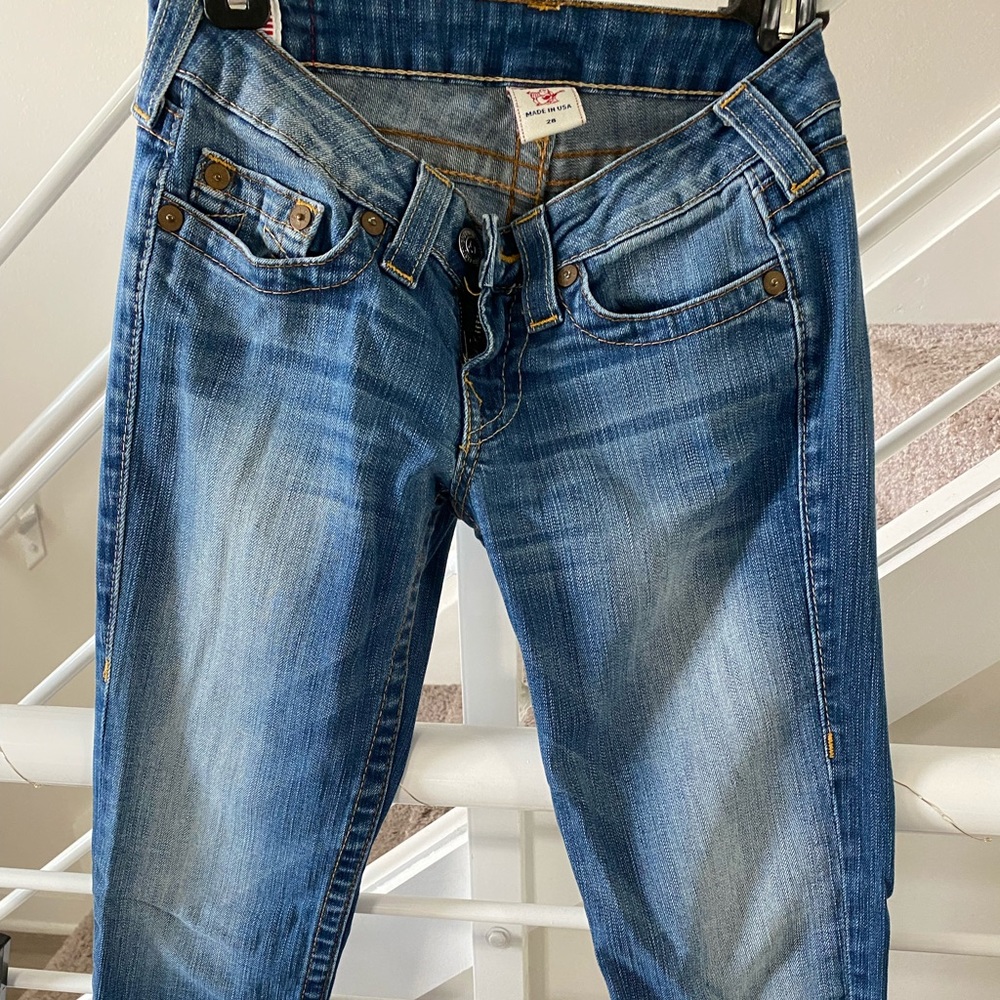 True religion cropped jeans